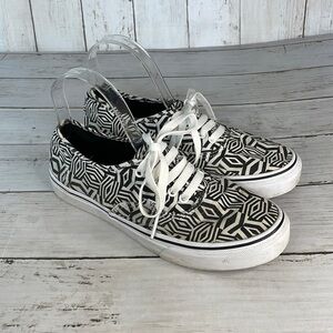 COPY - Vans Black and White Rare Tribal Print Sneakers